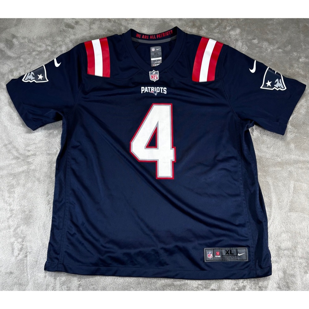 Nike New England Patriots Jersey‎ Mens XL Navy Excellent Stidham 4 NFL On Field